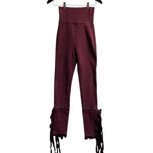 Brognano high waisted 100% cotton jogger lace leggings Sz XS